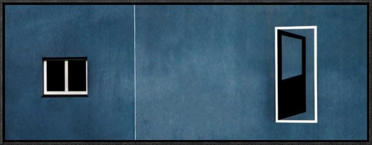 "Open Door No Access" Framed Canvas Giclee by Gilbert Claes, 31x12"
