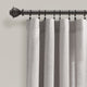 Linen Button Single Window Panel, Gray, 95"x40"