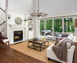 Maxim 14449 Franklin 9 Light 40"W Taper Candle Chandelier - Driftwood / Black