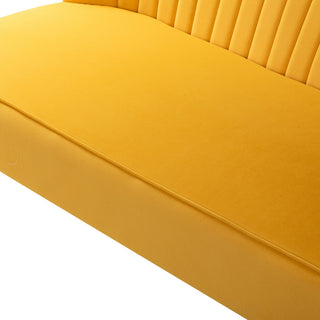 Upholstered 3 Piece Living Room Set, Mustard