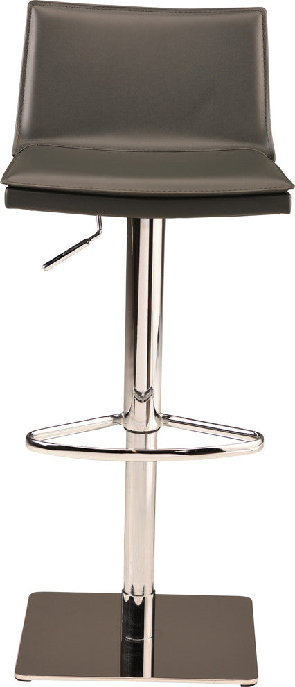 Palma Adjustable Bar Stool, Modern Counter Stool Black Leather