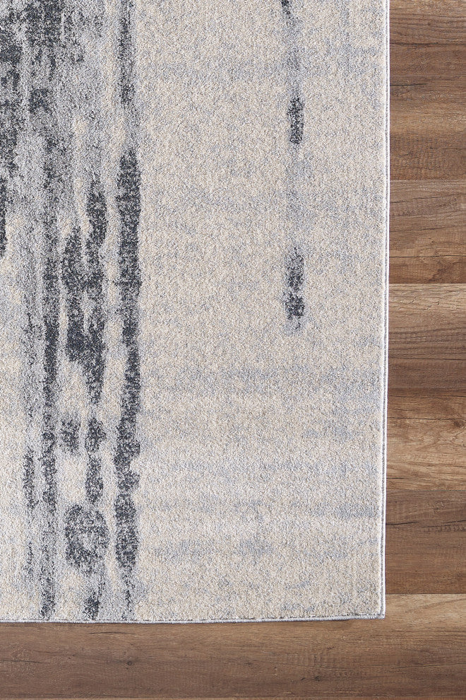 Abani Quartz QRZ110A Grey Beige Contemporary Distressed Area Rug