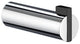 Life Single Hook Polished Chrome/Black Abs, Set of Two, Polished Chrome