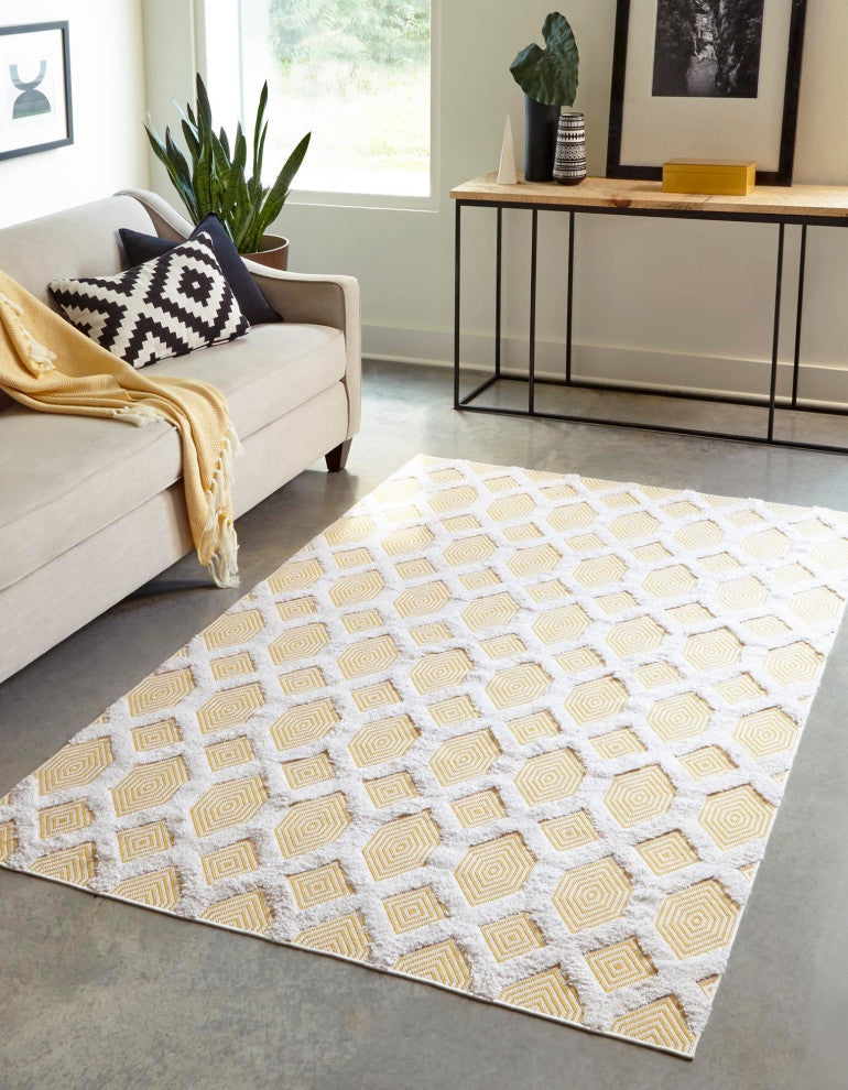 Unique Loom Sabrina Soto Casa Havana Area Rug, Yellow, 4' 5 X 6' 0 Rectangular