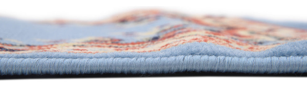 Unique Loom Light Blue Washington Reza 2' 2 x 8' 2 Runner Rug