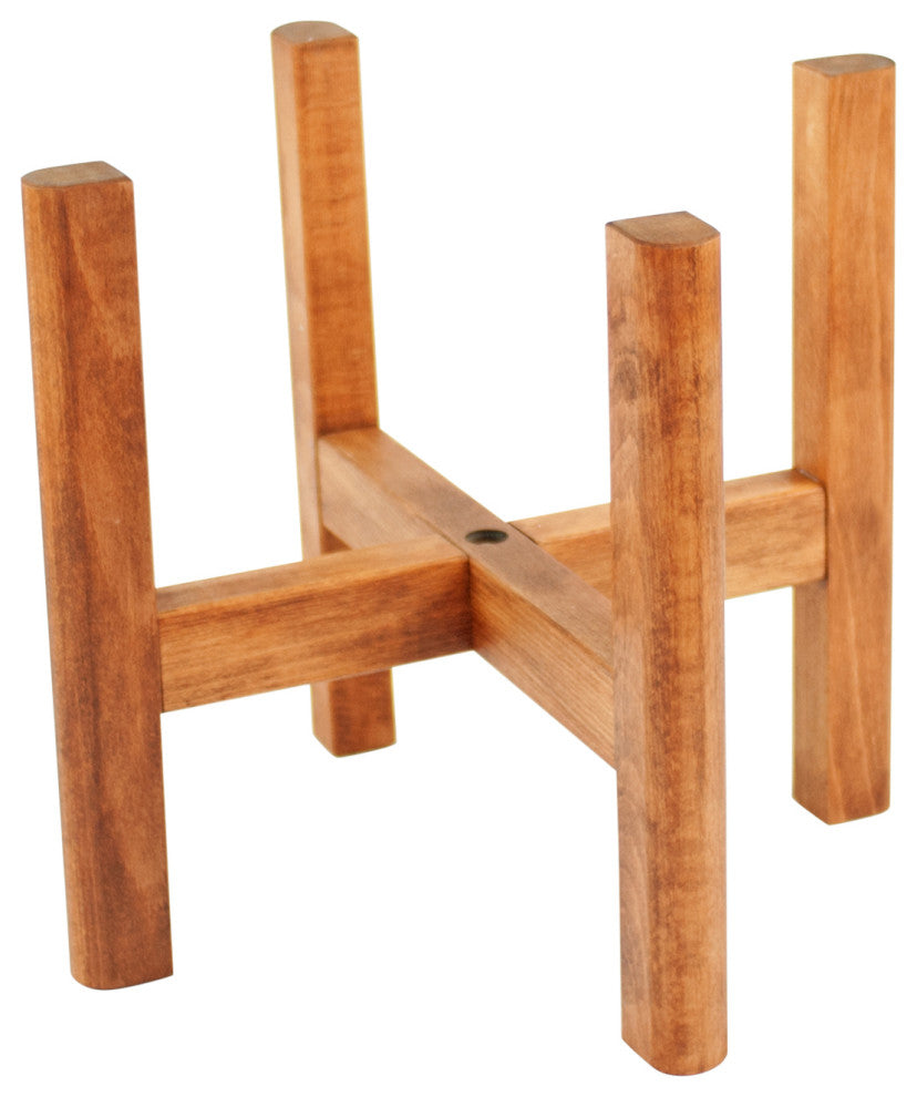 Wood Plant Stand With Square Legs 10'' Walnut Color