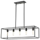 Cobar 5-Light Matte Black Island Pendant
