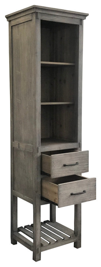 Rustic Fir Side Cabinet, Gray, Driftwood, 79"