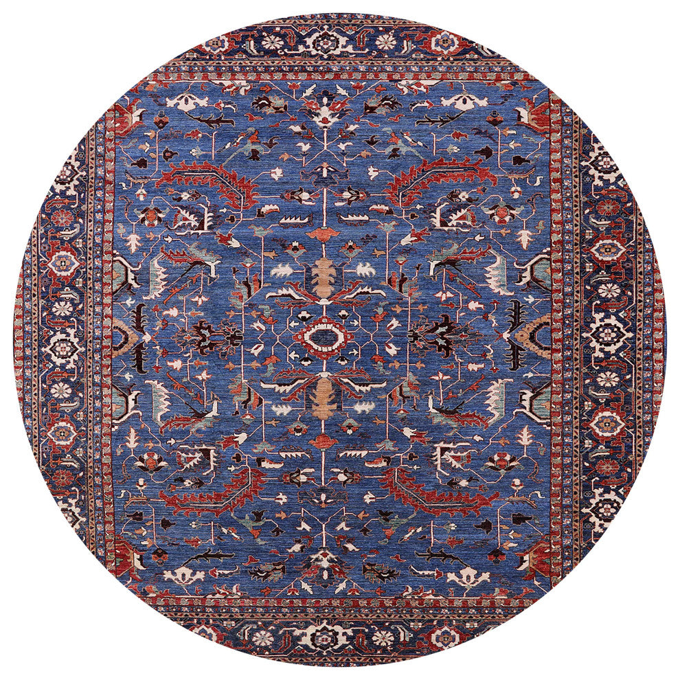 Ahgly Company Indoor Round Mid-Century Modern Area Rugs, 5' Round
