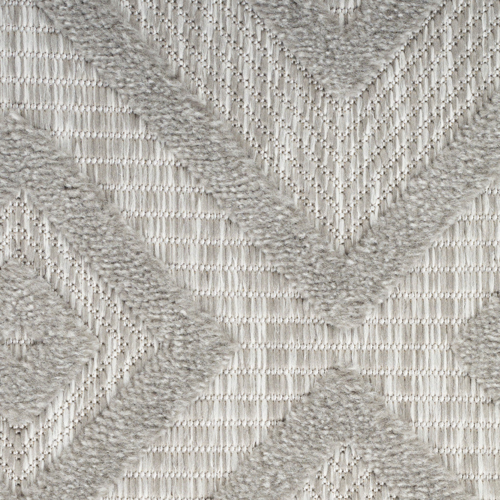 Nourison Versatile 2' x 4' Silver Grey Modern Area Rug