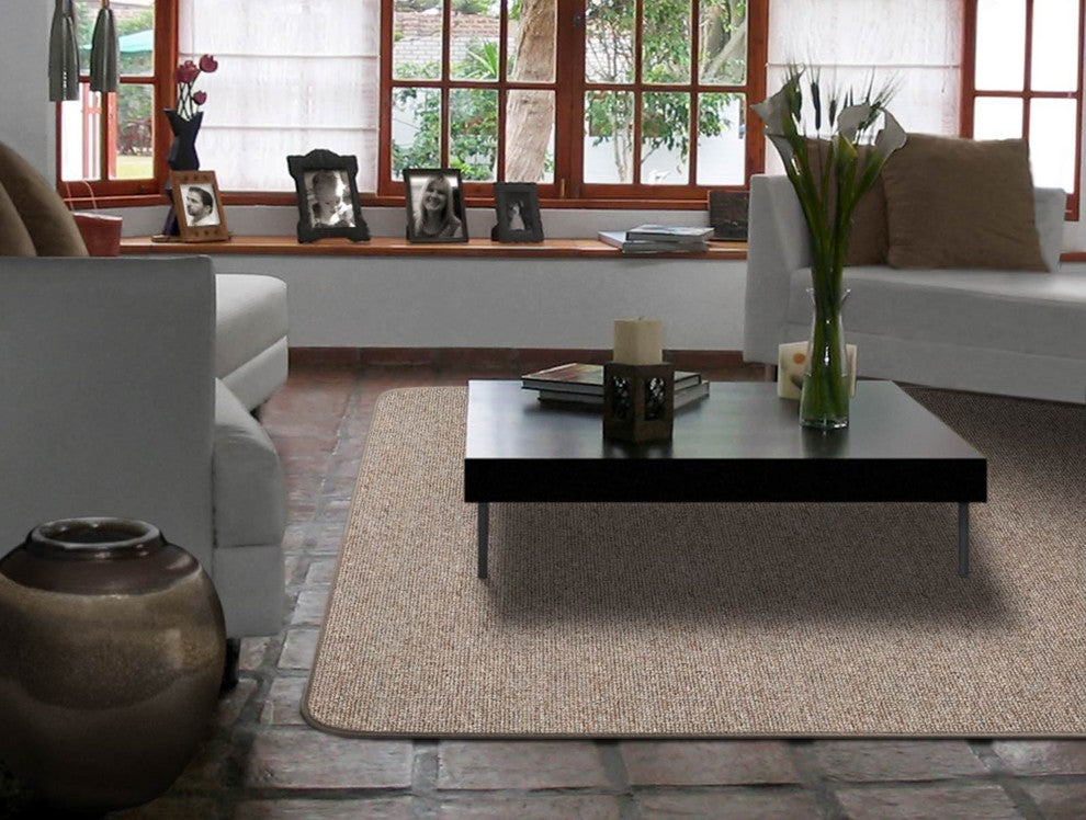 Skid-Resistant Area Rug Pebble Beige, 8'x10'