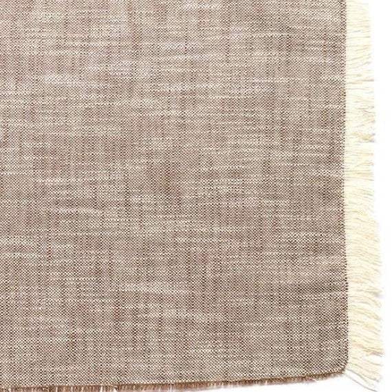Set of Eight Tawny Brown Woven Textured Placemats