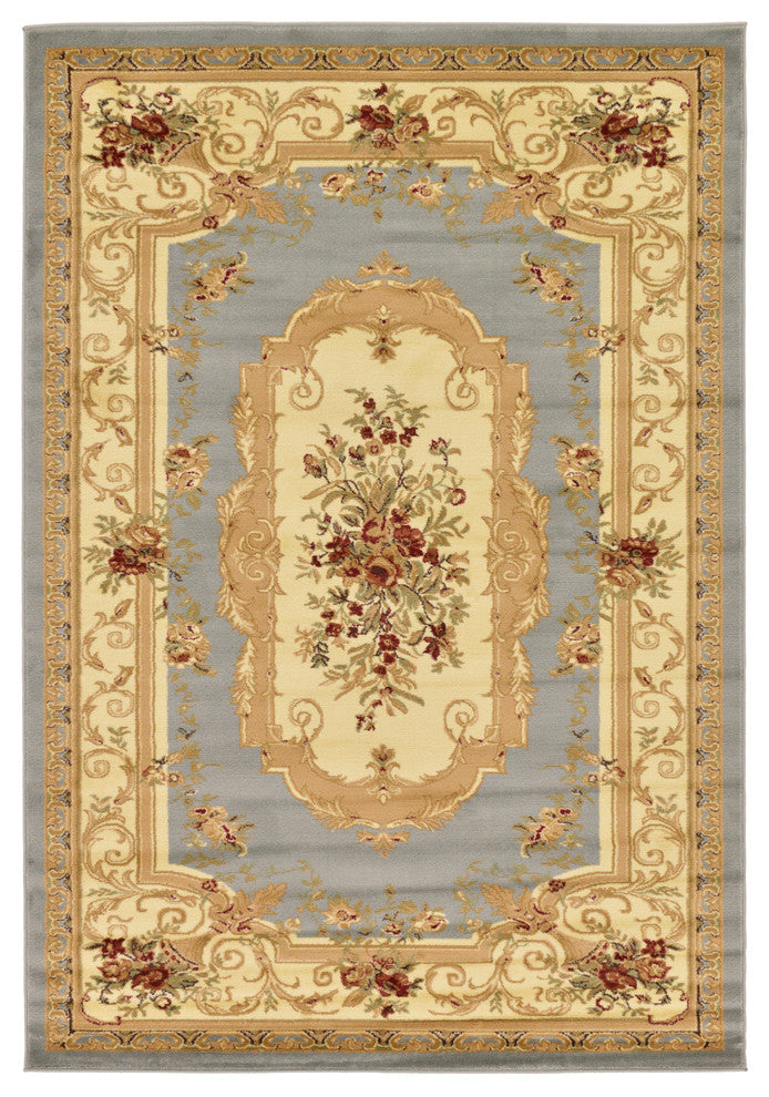 Unique Loom Light Blue Henry Versailles 6' 0 x 9' 0 Area Rug