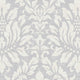 Stripes And Damasks, Classic Damask Stripes White, Blue Wallpaper Roll