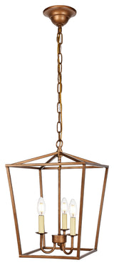 Maddox Collection Pendant, 12.5"x18.25", 3-Light, Vintage Gold