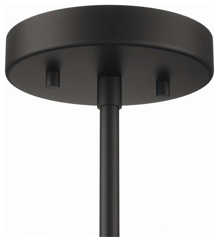 Modway Rekindle 6-Light Modern Style Iron Metal Chandelier in Black