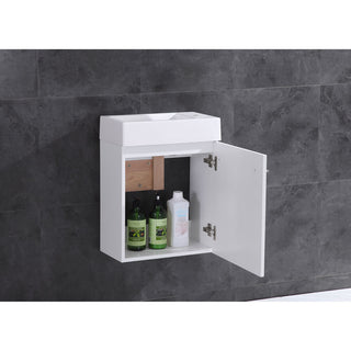 Modern Wall Mount Vanity Cabinet Sets - Style 10, White