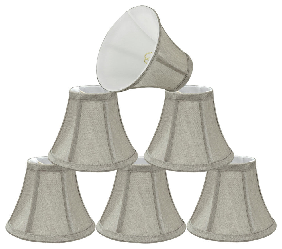 30033-6 Small Bell  Chandelier Clip On Lamp Shade Gray 3"x6"x5"