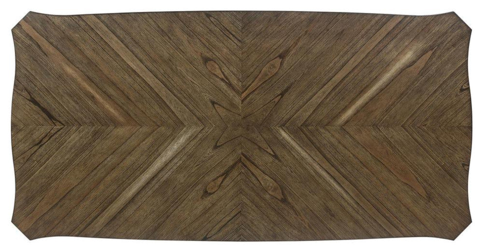Ronnie Starburst Dining Table Nutmeg and Rustic Cream