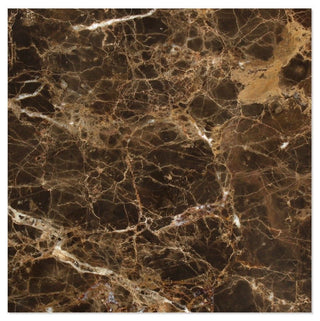 12 X 12 Emperador Dark Marble Polished Field Tile