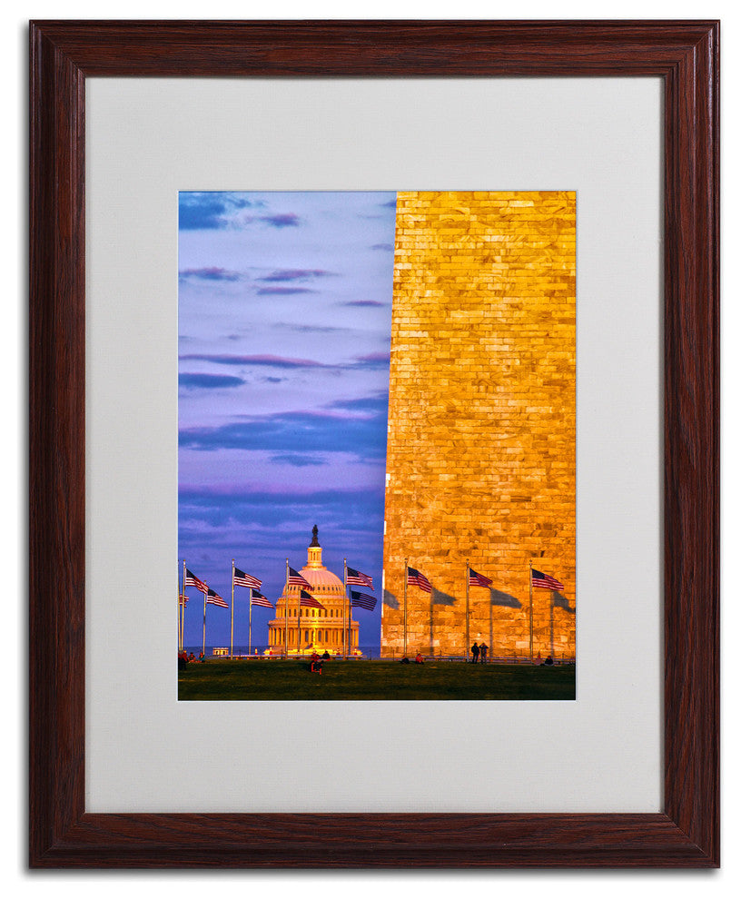'America' Matted Framed Canvas Art by CATeyes