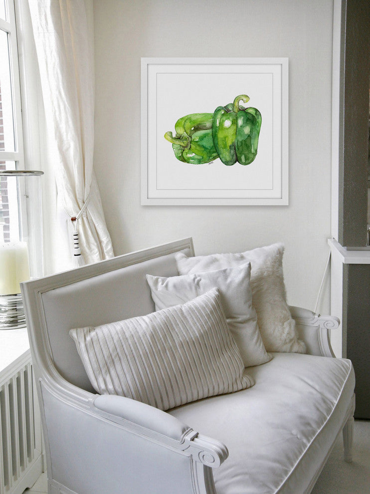 "Bell Peppers" Framed Print by Rachel Byler