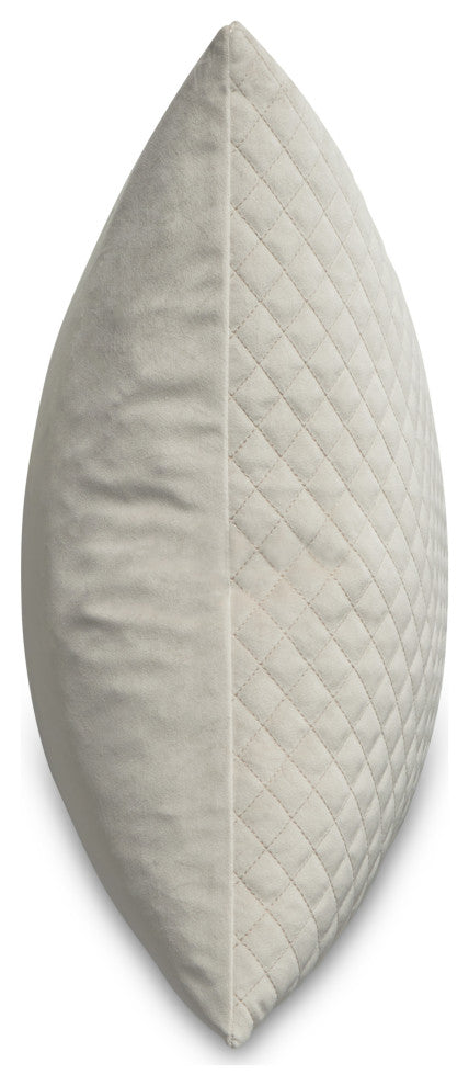 Gemma 21" Velvet Throw Pillow, Set of 2, Cloud