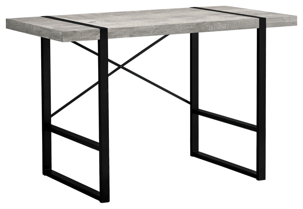 24" Grey Rectangular Computer Desk