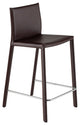 Bridget Counter Stool, Brown Leather