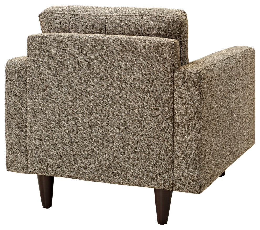 Modern Oatmeal Empress Armchair Upholstered Set of 2