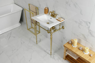 Fauceture KVPB24187W4BB 24" Console Sink, Legs, 4", 3 Hole