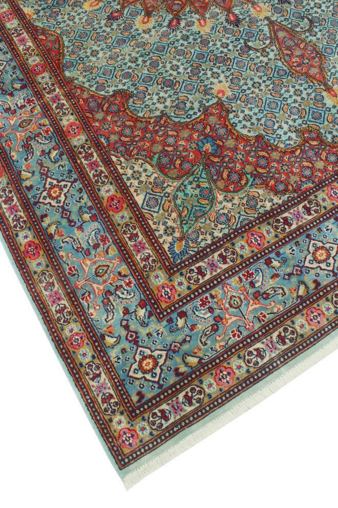 Super Vintage Distressed All Lt. Blue/Rust Rug, 7'1 x 10'1