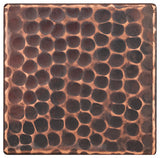 Hammered Copper Tile, 3"x3", Single
