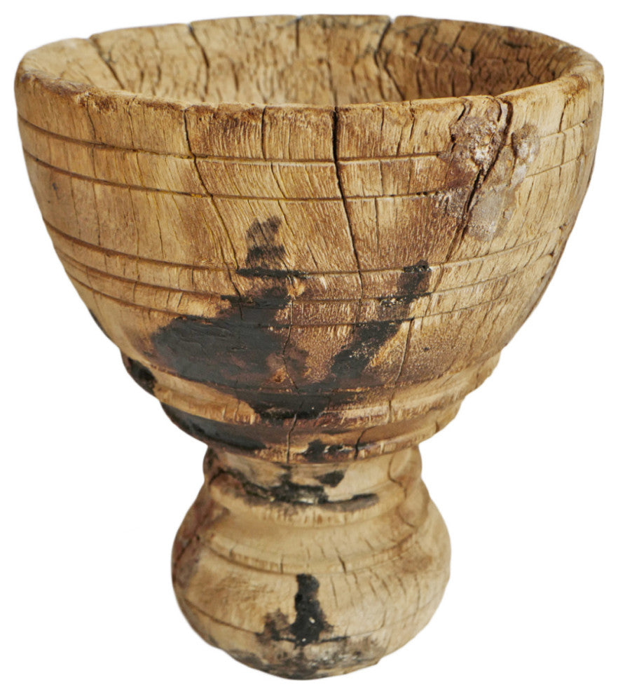 Consigned Old Wood India Mortar Cup 2