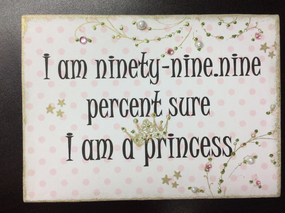 Paisley Mini Canvas, I Am A Princess