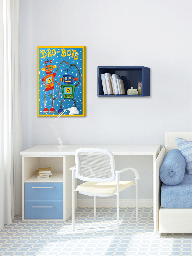 Marmont Hill, "Brobots" by Nicola Joyner Painting Print on Wrapped Canvas, 20x30