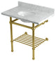 KVPB36MBB7 36" Console Sink with Brass Legs (8-Inch, 3 Hole)