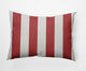 14x20" Graduated Stripe Nautical Decorative Indoor Pillow, Ligonberry Red