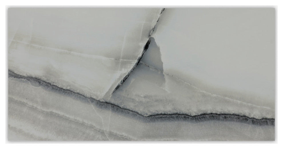 Gray Onix Glossy 24x48 Porcelain Tile