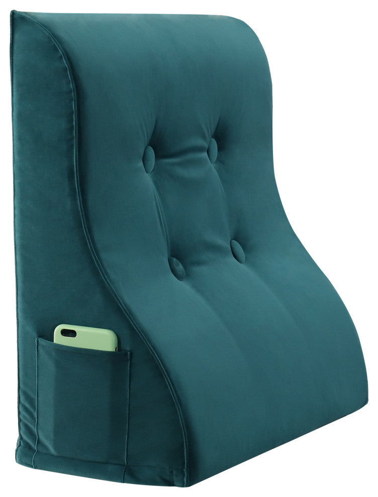 Reading Pillow Bed Foam Wedge Adult for Back Support, Cyan, 24x9x21