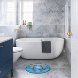 Dolphin PVC Bathroom Mat, Light Blue, 19" x 26", Covers 3.4 sq ft
