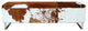 Modenist Brown/White Hide Bench, Brown, White