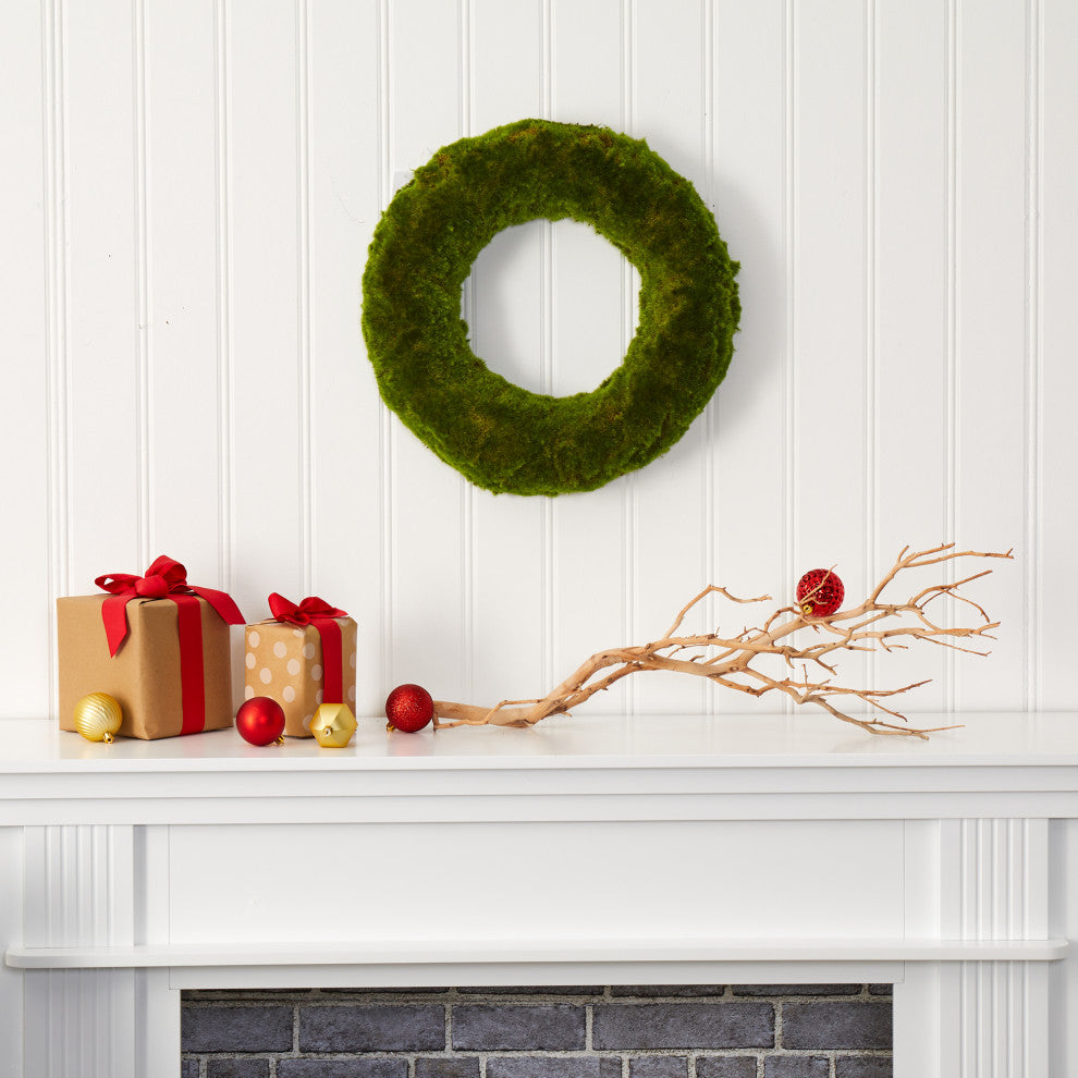 Nearly Natural 18ï¿½ Moss Artificial Wreath
