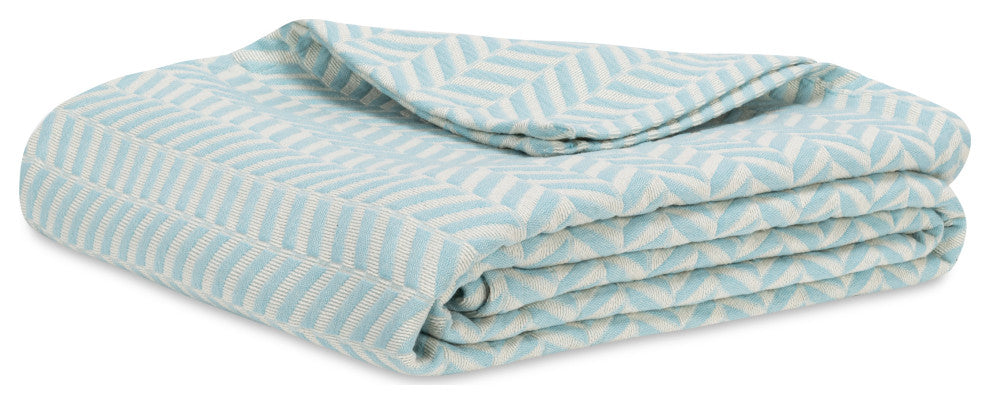 Classics Chevron Shams, Light Blue, Standard