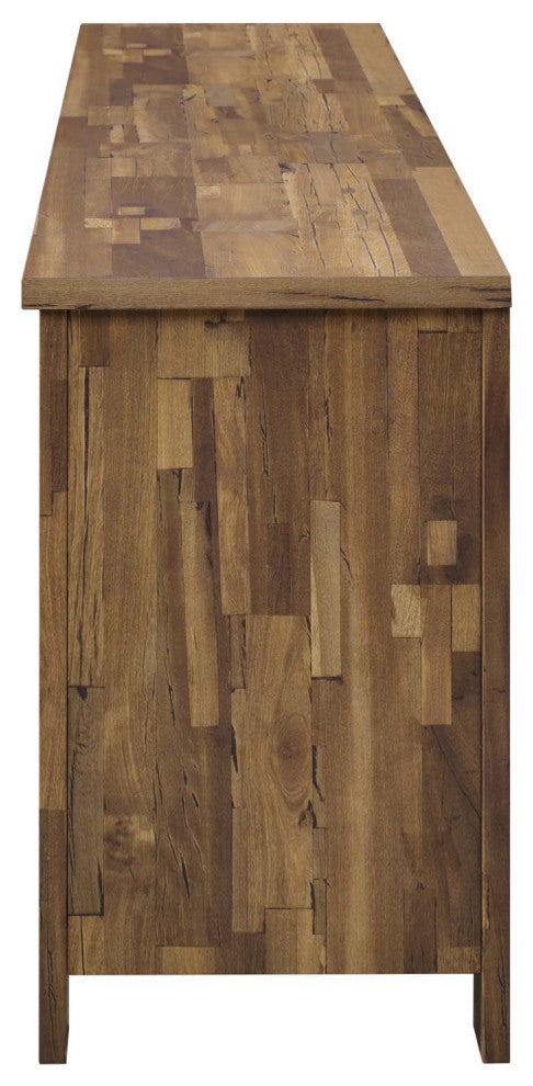 Modern Dining Room Buffet Table Sideboard Media TV Stand, Wood Metal, Walnut
