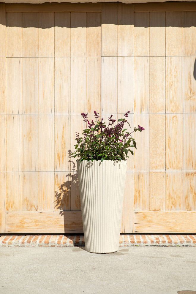 Veradek Demi Series Tall 26" Planter, Sand, 2 Pack