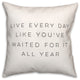 Live Every Day 18"x18" Spun Poly Pillow