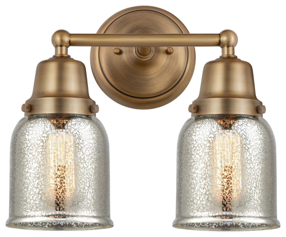 Innovations 623-2W-BB-G58 Bell 2 Light 13" Bath Vanity Light, Brushed Brass