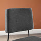 Side Dining Chair, Fabric, Metal, Black Gray, Modern, Bistro Restaurant