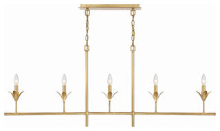 Broche 5-Light Chandelier, Antique Gold